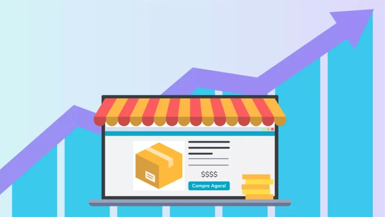 checkout em computador com grafico de fundo