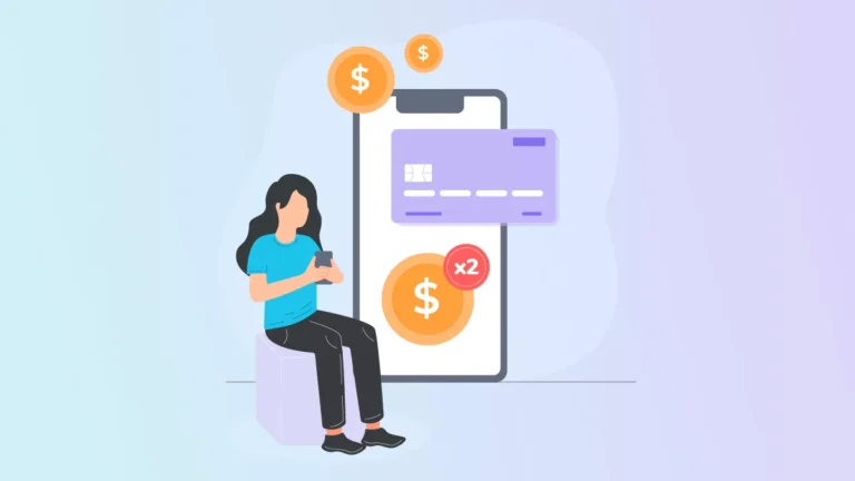 telemovel com cartao de credito e senhora com telefone na mao