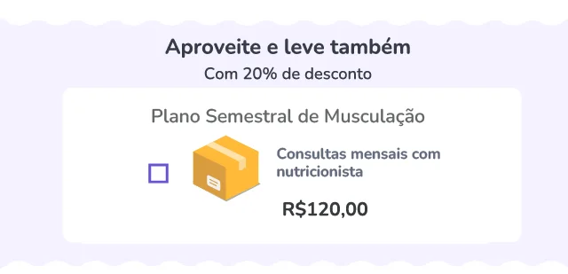 orderbump plano nutricional musculacao