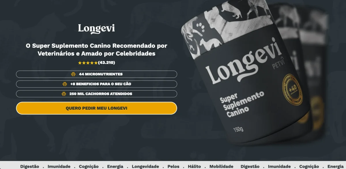 pagina inicial de landing page petvi