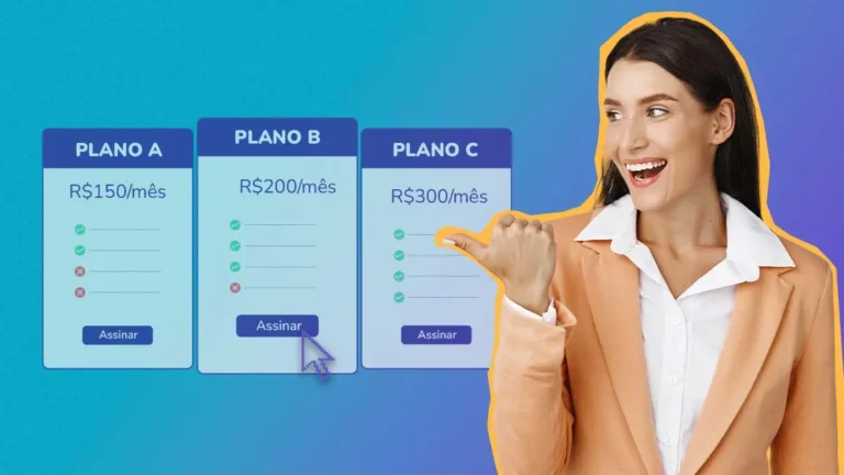 mulher apontado para planos