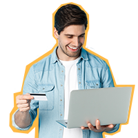 homem fazendo pagamento